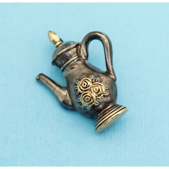 Vintage Ancient Kettle Brooch by Best - N18 - Picture 1 of 2